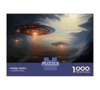 Puzzle Da 1000 Pezzi Per Adolescenti UFOs Hovering Over Water Puzzle Per Adulti Giocattolo Decorazione Da Parete Taglio Di Precisione Sfida Educativa 38x26cm/1000pcs