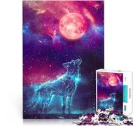 Puzzle da 1000 pezzi per adolescenti Ululato del lupo cosmico Gioco impegnativo e gioco in famiglia è ideale come regalo per tutta la famiglia 75x50cm