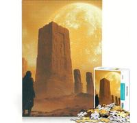 Puzzle da 1000 pezzi per adolescenti: un astronauta solitario che scopre un antico e magico Stonehenge su un pianeta misterioso Gioco pratico, assemblaggio di modelli, regali unici per compleanno