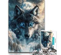 Puzzle da 1000 pezzi per adolescenti "Un branco di lupi", aiuta il cervello a esercitare i giocattoli avvincenti per coltivare la pazienza, decorazione da parete, 38x26cm