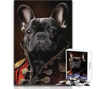 Puzzle da 1000 pezzi per adolescenti Un bulldog francese vestito da vampiro Modello di assemblaggio per divertimento in famiglia e serata di giochi Ottimo regalo Dimensioni 50x75cm