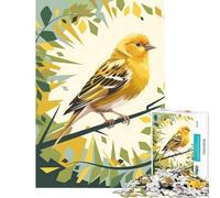 Puzzle da 1000 pezzi per adolescenti un canarino dorato vibrante alla luce del sole Gioco educativo stimolante regalo di compleanno per donne (dimensioni 50x75cm)