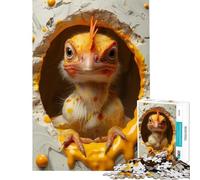 Puzzle da 1000 pezzi per adolescenti: un cucciolo curioso che si schiude un gioco difficile e stimolante ma divertente e spiritoso perfetto come decorazione da parete Adatto a partire dai 14 anni