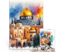 Puzzle da 1000 pezzi per adolescenti Un dipinto di Gerusalemme Allena il tuo cervello e le tue mani Decorazioni e regali unici per la casa 75x50cm