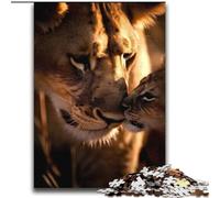 Puzzle da 1000 pezzi per adolescenti, un gioco stimolante con una mamma leone amorevole, giocattoli decorativi perfetti come regalo per compleanni (dimensioni 38x52cm)