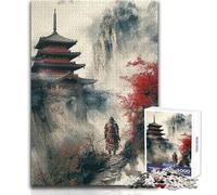 Puzzle da 1000 pezzi per adolescenti Un guerriero samurai solitario Gioco stimolante Giocattoli Decorazione da parete Regalo per compleanni Dimensioni 50x75cm
