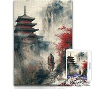 Puzzle da 1000 pezzi per adolescenti, un guerriero samurai solitario, rompicapo, giochi per famiglie, decorazione perfetta, giocattolo, decorazione da parete, dimensioni 38x52cm