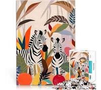 Puzzle da 1000 pezzi per adolescenti Un paio di zebre Antistress Vacanza in patria Uccidere il tempo offerte come regali per tutta la famiglia 38x26cm