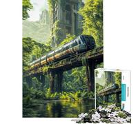 Puzzle da 1000 pezzi per adolescenti un percorso tra rovine ricoperte di vegetazione Puzzle antistress per adulti ideale come regalo per donne Difficile e stimolante (dimensioni 38x52cm)