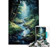 Puzzle da 1000 pezzi per adolescenti un ruscello che attraversa il bosco Aiuta a sviluppare la capacità di analisi e logica Gioco educativo per ragazzi dai 14 anni in su (50x75cm)