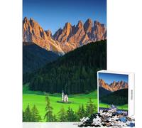 Puzzle da 1000 pezzi per adolescenti: Un tempio tra le montagne Puzzle antistress da 1000 pezzi Ottimo regalo Difficile (38x26cm)