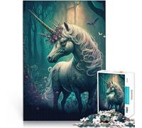 Puzzle da 1000 pezzi per adolescenti Un unicorno dei cartoni animati Gioco a quiz con pezzi completamente interconnessi di forma casuale 75x50cm