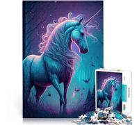 Puzzle da 1000 pezzi per adolescenti Un unicorno dei cartoni animati Gioco intellettuale Attività divertenti a casa, regali di compleanno, regali di viaggio, 38x26cm