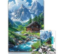 Puzzle da 1000 pezzi per adolescenti "Una città sotto le montagne innevate", regali per adulti, gioco stimolante, giocattoli, ideale come regalo per tutta la famiglia, 50x75cm