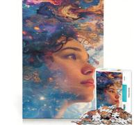 Puzzle da 1000 pezzi per adolescenti "Una donna che guarda il cielo", decorazione da parete, divertimento in famiglia, per rafforzare l'amore tra le coppie 50x75cm