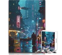 Puzzle da 1000 pezzi per adolescenti, "Una passeggiata nella città di notte", rompicapo, giochi per famiglie, decorazione perfetta, giocattolo, decorazione da parete, dimensioni 38x26cm
