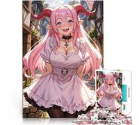 Puzzle da 1000 pezzi per adolescenti Una ragazza demone sorridente Sollievo dallo stress Attività divertenti a casa, regali di compleanno, regali di viaggio, 38x26cm