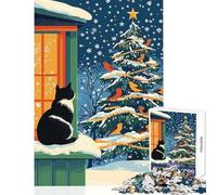 Puzzle da 1000 pezzi per adolescenti una scena di felicità natalizia gioco impossibile sfida difficile giocattolo decorativo per la casa impegnativo da completare (38x52cm)