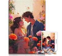 Puzzle da 1000 pezzi per adolescenti "Una storia d'amore in petali", gioco stimolante, giocattoli, decorazione da parete, regalo per compleanni, dimensioni 38x52cm