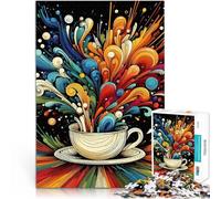 Puzzle da 1000 pezzi per adolescenti Una tazza di caffè in linea Allena il tuo cervello e le tue mani è ideale come regalo per tutta la famiglia 75x50cm