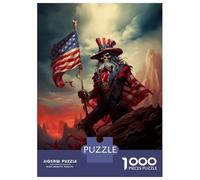 Puzzle Da 1000 Pezzi Per Adolescenti Uncle Sam Puzzle Per Adulti Gioco Rompicapo Taglio Di Precisione Gioco Impegnativo Regali 52x38cm/1000pcs