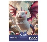 Puzzle Da 1000 Pezzi Per Adolescenti Unicorn White Mouse Dragon Hybrid Puzzle Per Adulti Giocattoli Antistress Sfida Difficile Impegnativo Da Completare 38x26cm/1000pcs