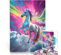 Puzzle da 1000 pezzi per adolescenti Unicorno arcobaleno tra le nuvole Giocattoli da gioco perché è ideale come regalo per tutta la famiglia 75x50cm