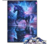 Puzzle da 1000 pezzi per adolescenti Unicorno dell'Universo, analisi e logica con pezzi completamente interconnessi di forma casuale per bambini dai 14 anni in su (dimensioni 26x38cm)