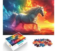 Puzzle da 1000 pezzi per adolescenti Unicorno magico Antistress Vacanza in patria Uccidere il tempo Lista dei desideri con Babbo Natale 75x50cm