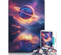 Puzzle da 1000 pezzi per adolescenti Universo Pianeta, aiuta il cervello ad esercitare giocattoli avvincenti per coltivare la pazienza Decorazione da parete 75x50cm