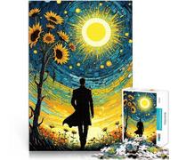 Puzzle da 1000 pezzi per adolescenti Uomo che cammina verso il sole Giocattoli antistress Attività divertenti a casa, regali di compleanno, regali di viaggio, 52x38cm
