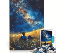 Puzzle da 1000 pezzi per adolescenti: Uomo che osserva il cielo stellato Gioco rilassante Decompressione intellettuale compleanno e altre occasioni 38x52cm