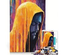 Puzzle da 1000 pezzi per adolescenti uomo con felpa gialla decorazione da parete passatempo ideale per le vacanze a casa per rafforzare l'amore tra le coppie 38x52cm
