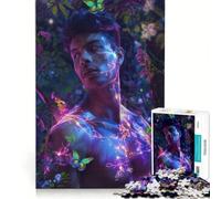Puzzle da 1000 pezzi per adolescenti uomo in luce al neon decorazione da parete passatempo ideale per le vacanze a casa per rafforzare l'amore tra le coppie 38x52cm