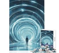 Puzzle da 1000 pezzi per adolescenti uomo in un tunnel futuristico decorazione per la casa giocattoli ottimo regalo gioco educativo collezione di artisti belle arti dimensioni 50x75cm