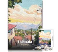 Puzzle da 1000 pezzi per adolescenti Ushuaia, Argentina Poster di viaggio Gioco stimolante Giocattoli Un'opera d'arte Regali di compleanno Dimensioni 50x75cm