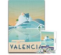 Puzzle da 1000 pezzi per adolescenti Valencia Travel Poster Gioco educativo per famiglie Analisi e logica Ottimo regalo Dimensioni 38x52cm