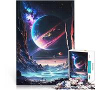 Puzzle da 1000 pezzi per adolescenti Valle di Saturno Spaziale Allena il tuo cervello e le tue mani Decorazioni e regali unici per la casa 75x50cm