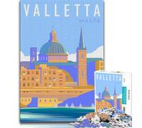Puzzle da 1000 pezzi per adolescenti Valletta, giochi educativi, decorazioni per la casa, regalo di compleanno, regali, arte murale (38x26cm)