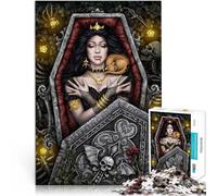 Puzzle da 1000 pezzi per adolescenti Vampiro addormentato con gatto Attività per famiglie con pezzi completamente interconnessi di forma casuale 75x50cm