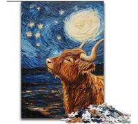 Puzzle da 1000 pezzi per adolescenti Van Gogh Night Sky Yak per età 14 anni e oltre Giocattolo educativo intellettuale decompressivo Ottimo regalo (dimensioni 26x38cm)