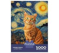 Puzzle Da 1000 Pezzi Per Adolescenti Van Gogh's Cat -3 Puzzle Giocattolo Decorazione Da Parete Sfida Difficile Regalo Di Compleanno, Regali, 38x26cm/1000pcs