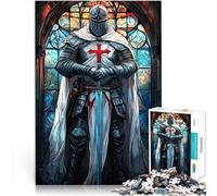 Puzzle da 1000 pezzi per adolescenti Veglia dei Cavalieri Templari Sfida difficile Attività divertenti a casa, regali di compleanno, regali di viaggio, 38x26cm