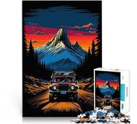 Puzzle da 1000 pezzi per adolescenti Veicolo d'avventura su strada Rompicapo Attività divertenti a casa, regali di compleanno, regali di viaggio, 38x26cm