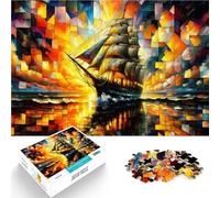 Puzzle da 1000 pezzi per adolescenti Veliero al tramonto Giocattoli educativi per l'apprendimento Giochi per famiglie Un'opera d'arte 50x70cm