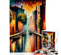 Puzzle da 1000 pezzi per adolescenti Venezia a colori giocattolo educativo idee regalo gioco pratico collezione di artisti belle arti dimensioni 38x26cm