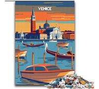 Puzzle da 1000 pezzi per adolescenti, Venezia al tramonto, per 14+ anni, gioco impegnativo come regalo per tutta la famiglia e gli amici, 75x100cm