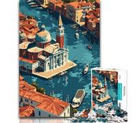 Puzzle da 1000 pezzi per adolescenti Venezia dall'alto, 1000 pezzi per adulti, giocattoli, giochi educativi, antistress, collezione di artisti, belle arti, 26x38cm
