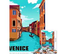 Puzzle da 1000 pezzi per adolescenti Venezia Italia Viaggi Arte Giocattoli antistress Regali di Babbo Natale segreto Gioco impossibile Aiuta il cervello Esercizio Dimensioni 38x52cm
