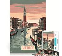 Puzzle da 1000 pezzi per adolescenti, Venezia, taglio fine, arte, allenamento della concentrazione, gioco divertente per i momenti di tranquillità, regalo di Natale (38x26cm)